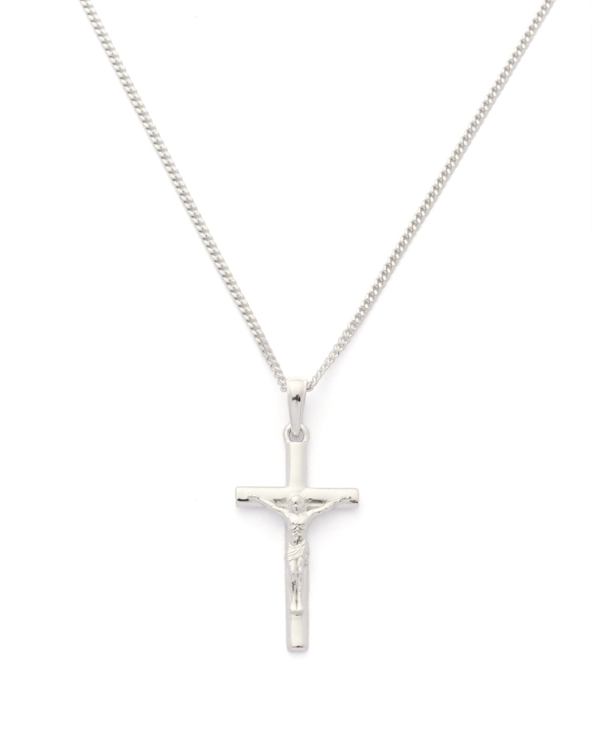 The Crucifix Cross Chain- Silver