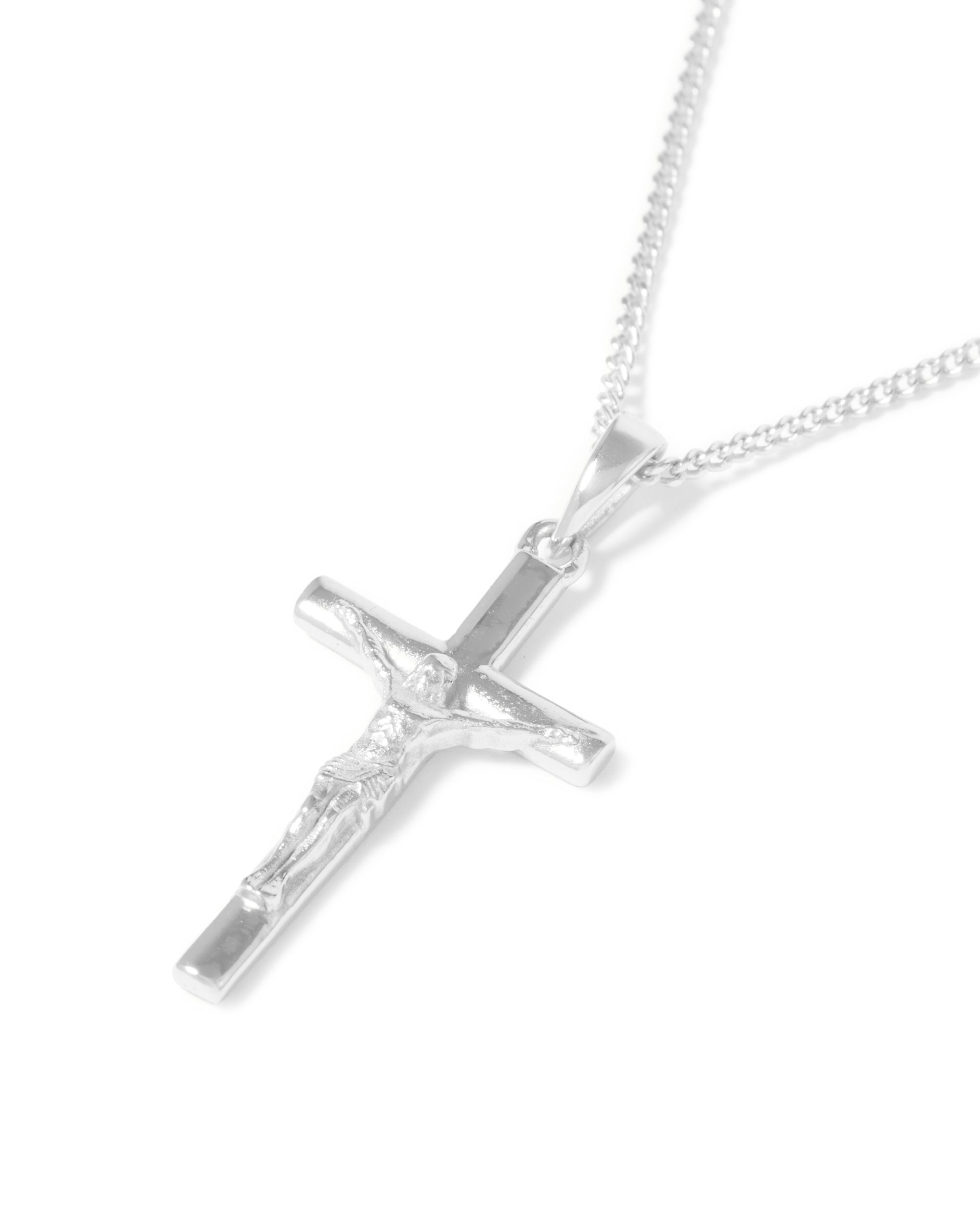 The Crucifix Cross Chain- Silver