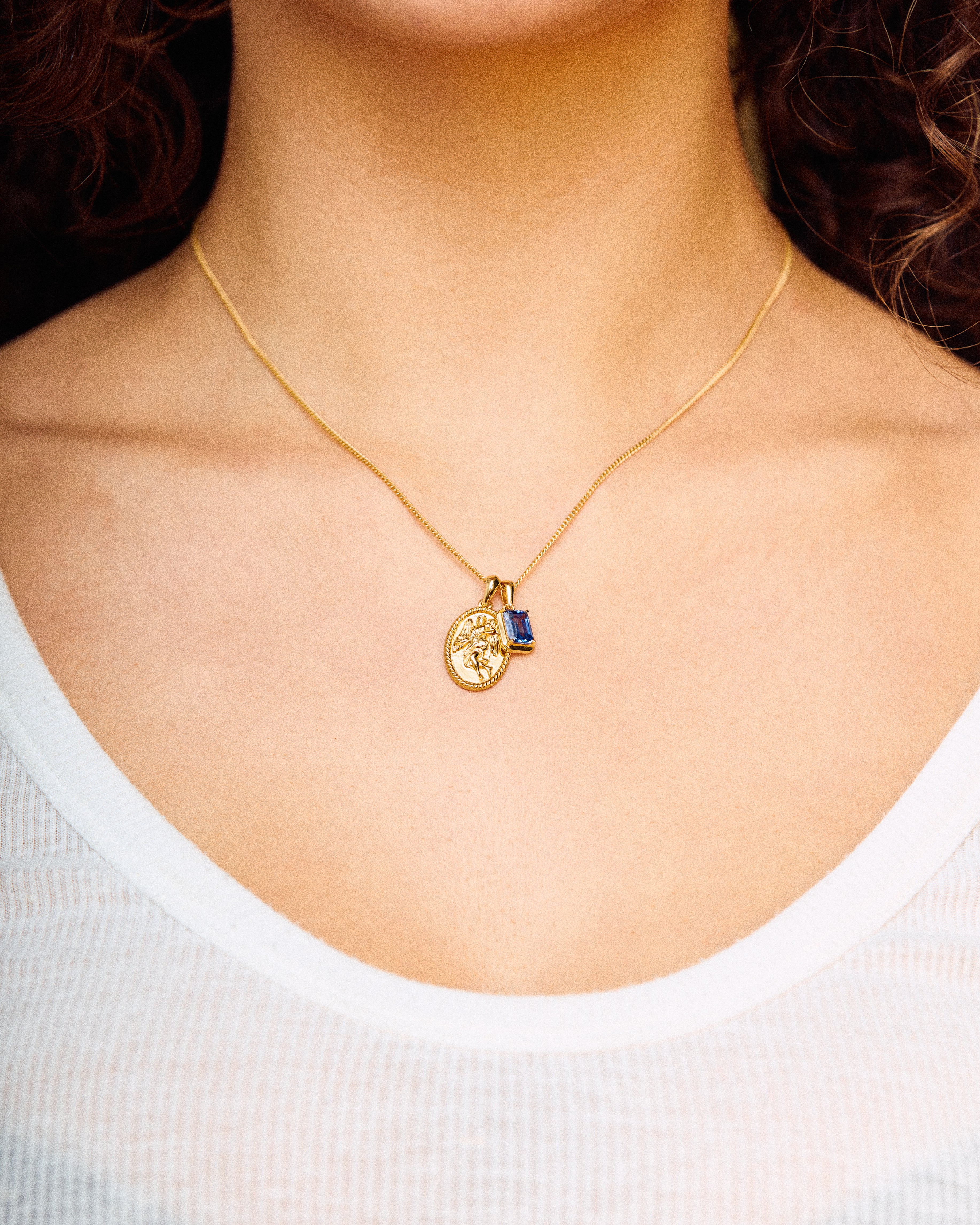 The Guardian X Sapphire Stone - Gold