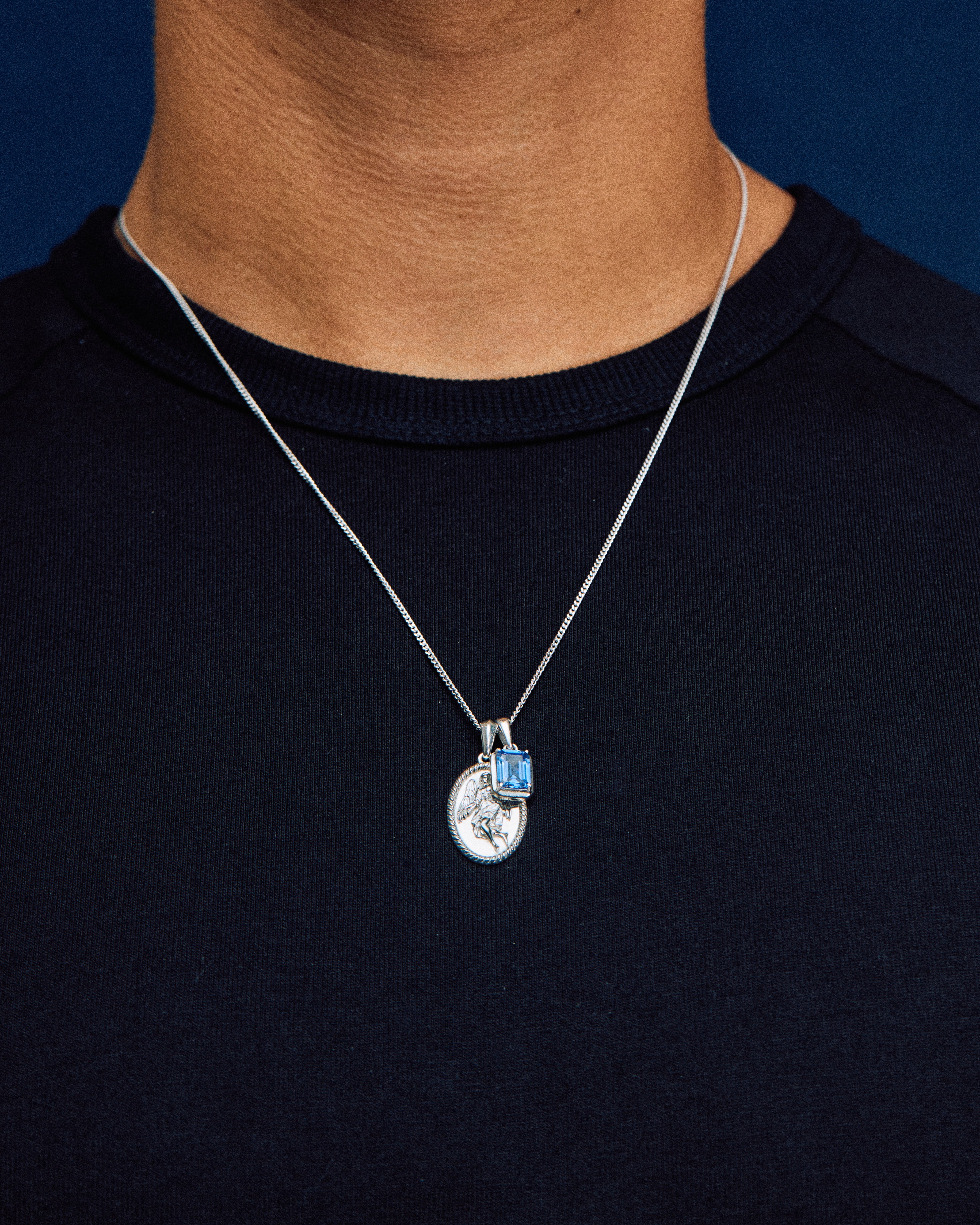 The Guardian X Sapphire Stone - Silver