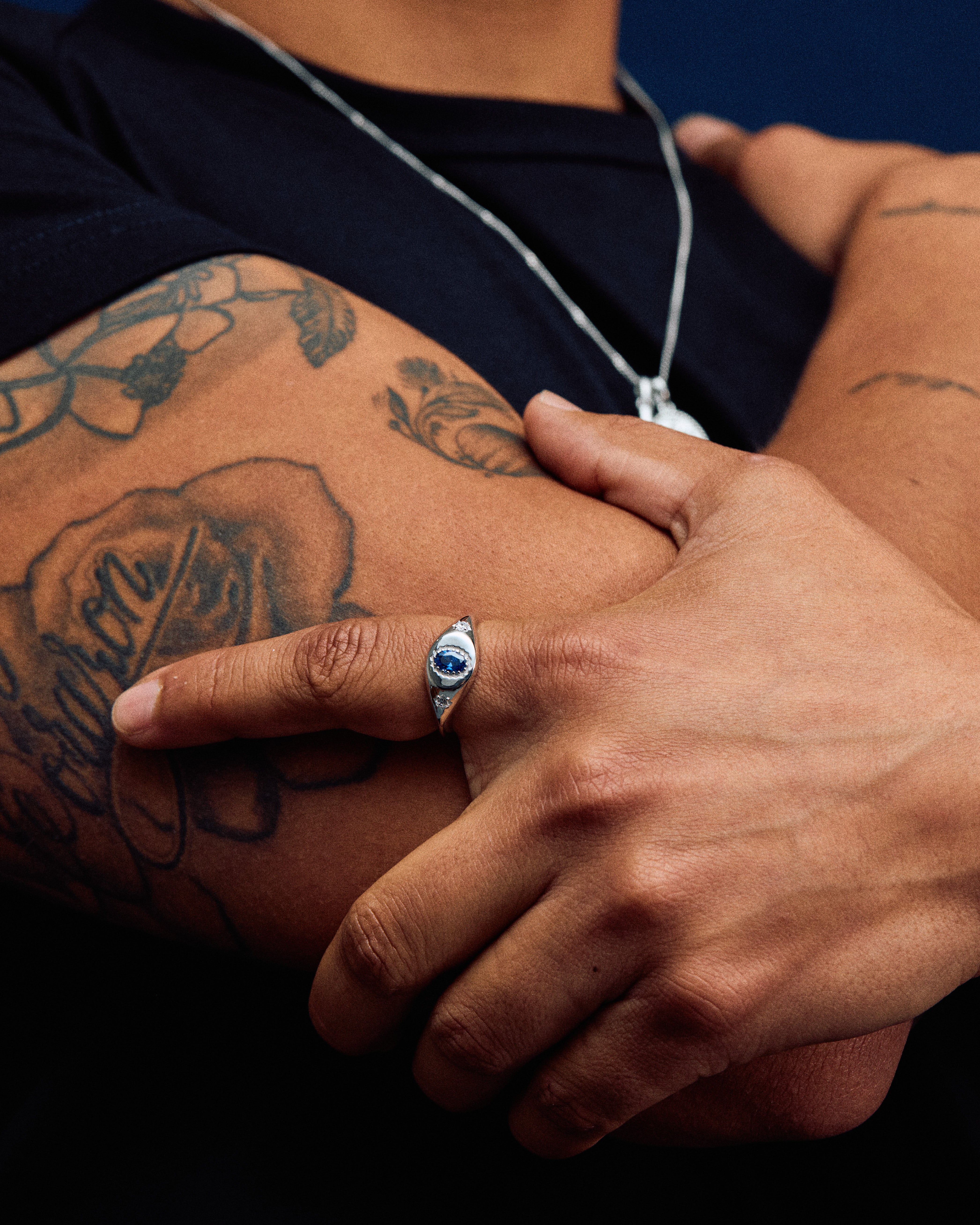 The Sapphire Sun Ring - Silver