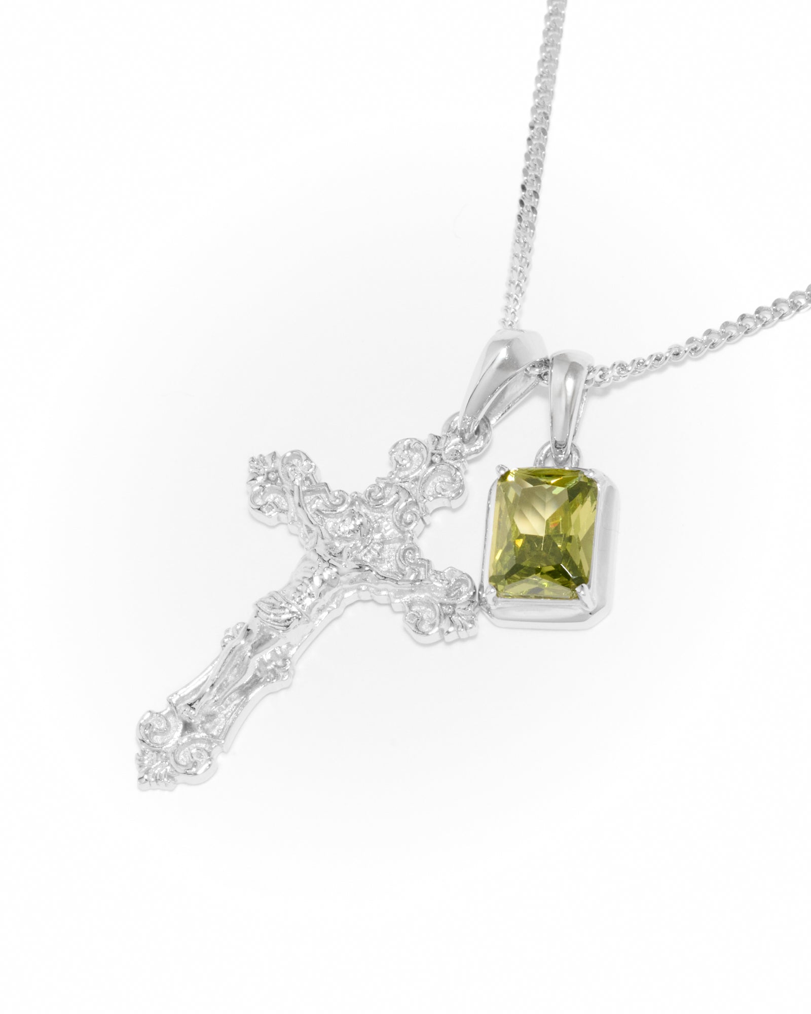 Motif crucifix x Mediterranean stone stack - Silver (Pre order)