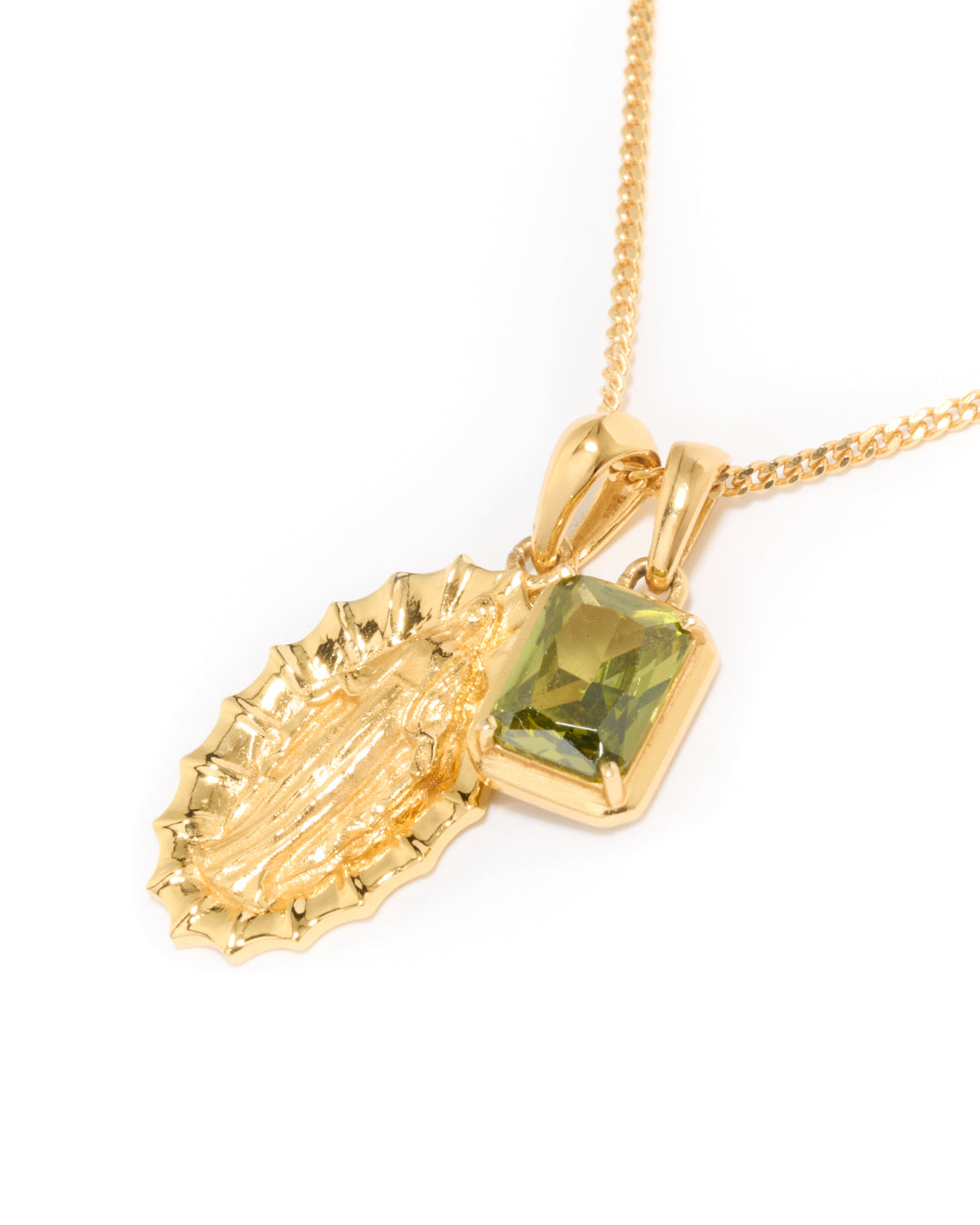 Our Lady of Guadalupe x  Mediterranean Olive stone stack - Gold