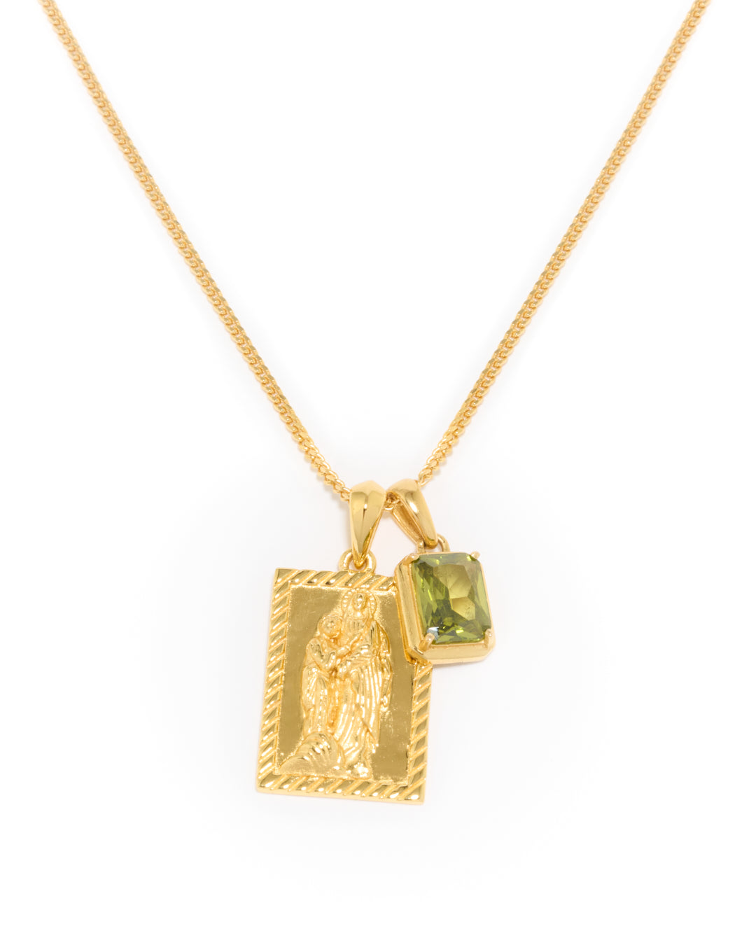 Mother Mary frame x Mediterranean Olive Stone - Gold