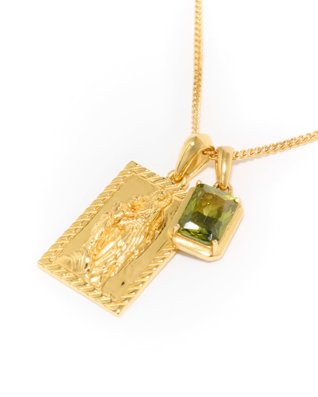 Mother Mary frame x Mediterranean Olive Stone - Gold