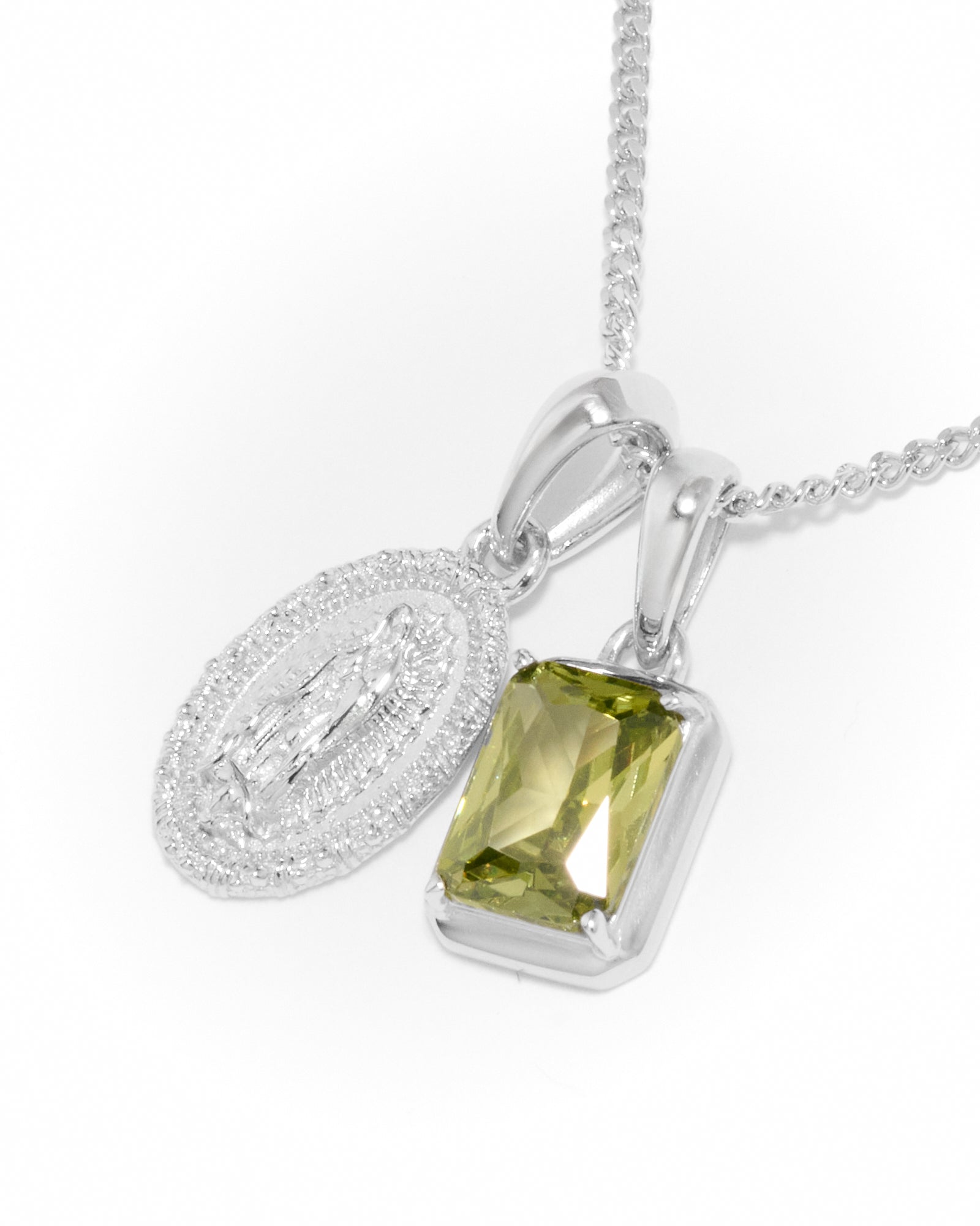 Mini Guadalupe X Mediterranean Olive stack - silver