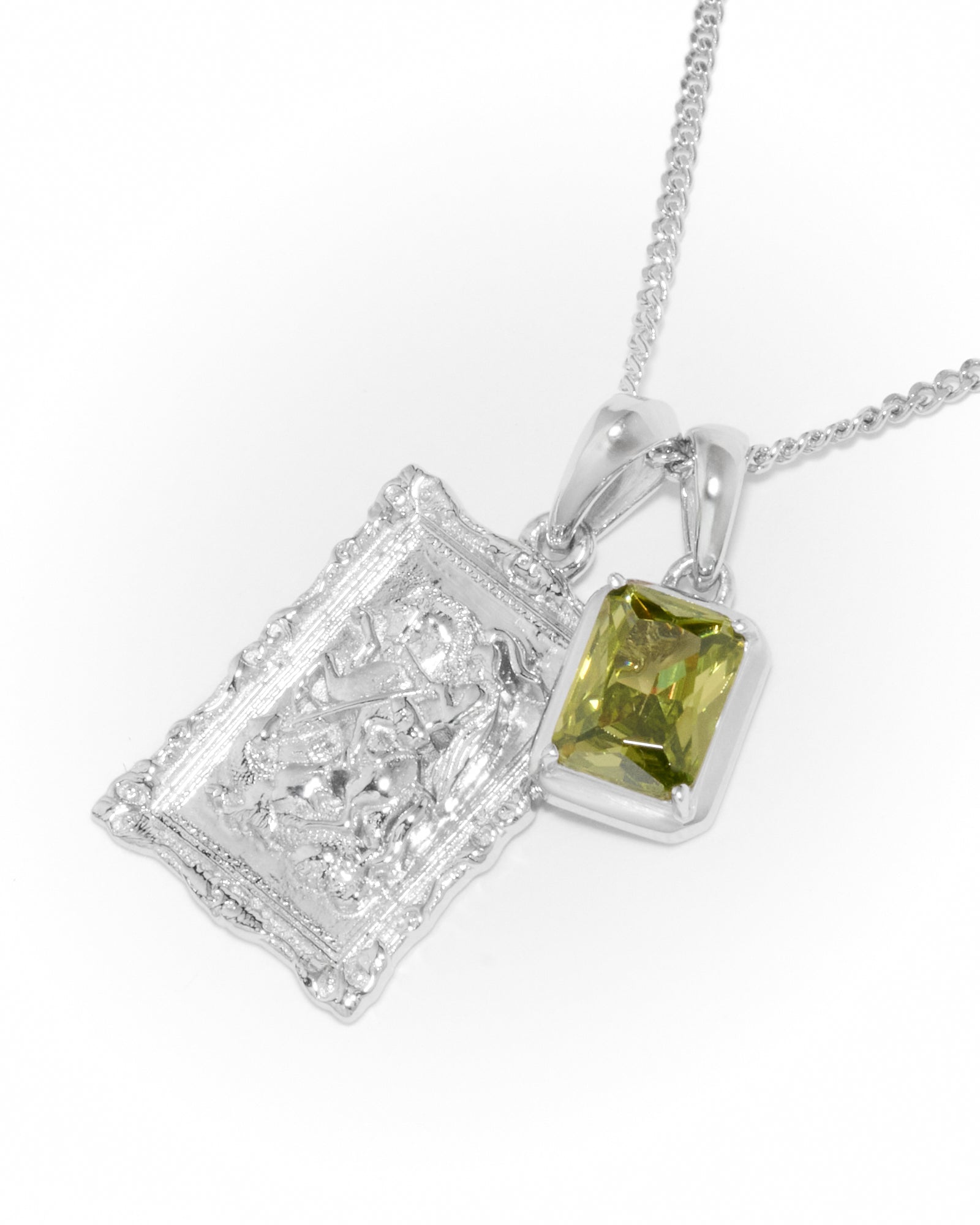 St George X Mediterranean Olive stone stack -Silver