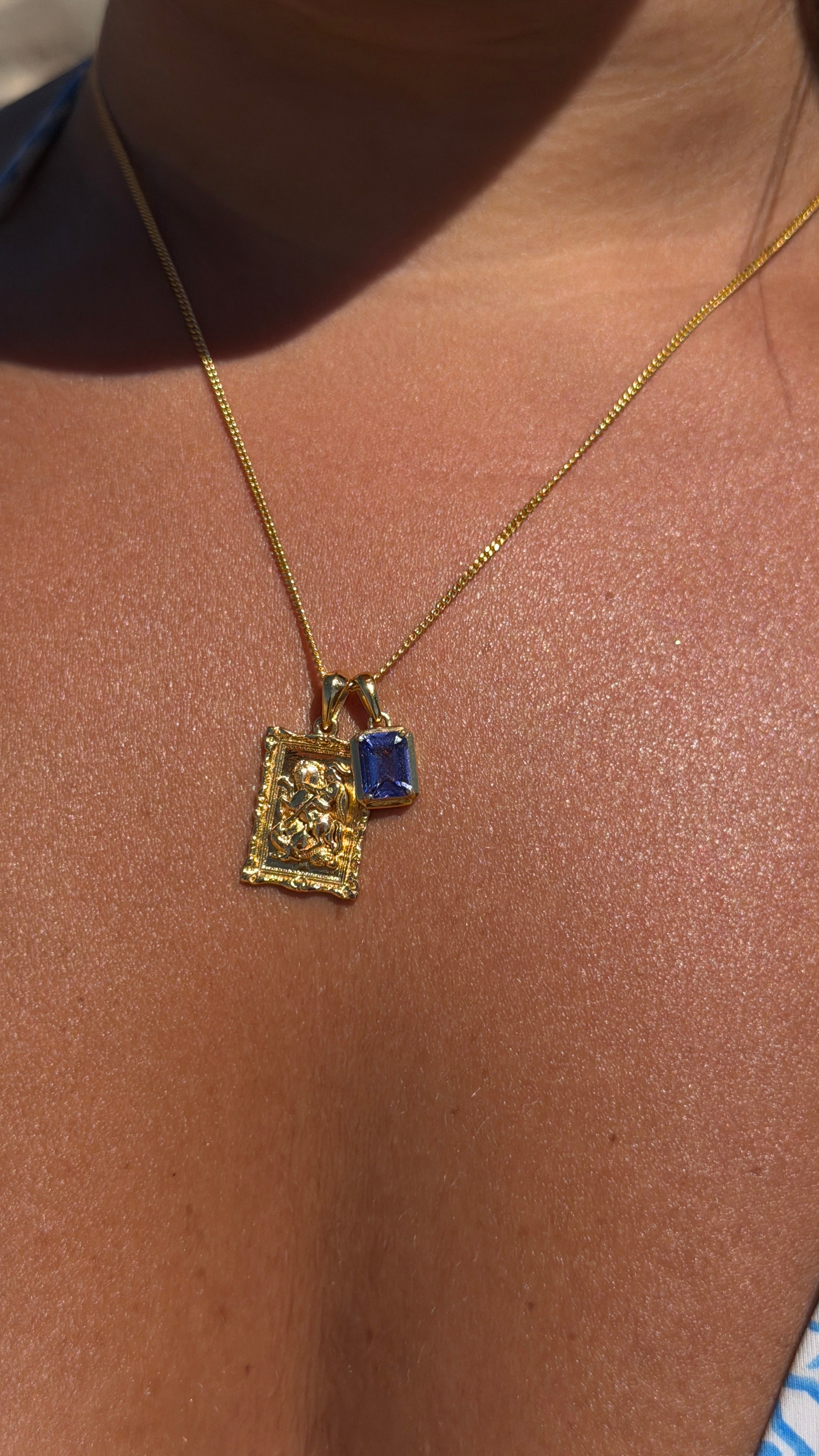 St George x Sapphire Stone stack - Gold