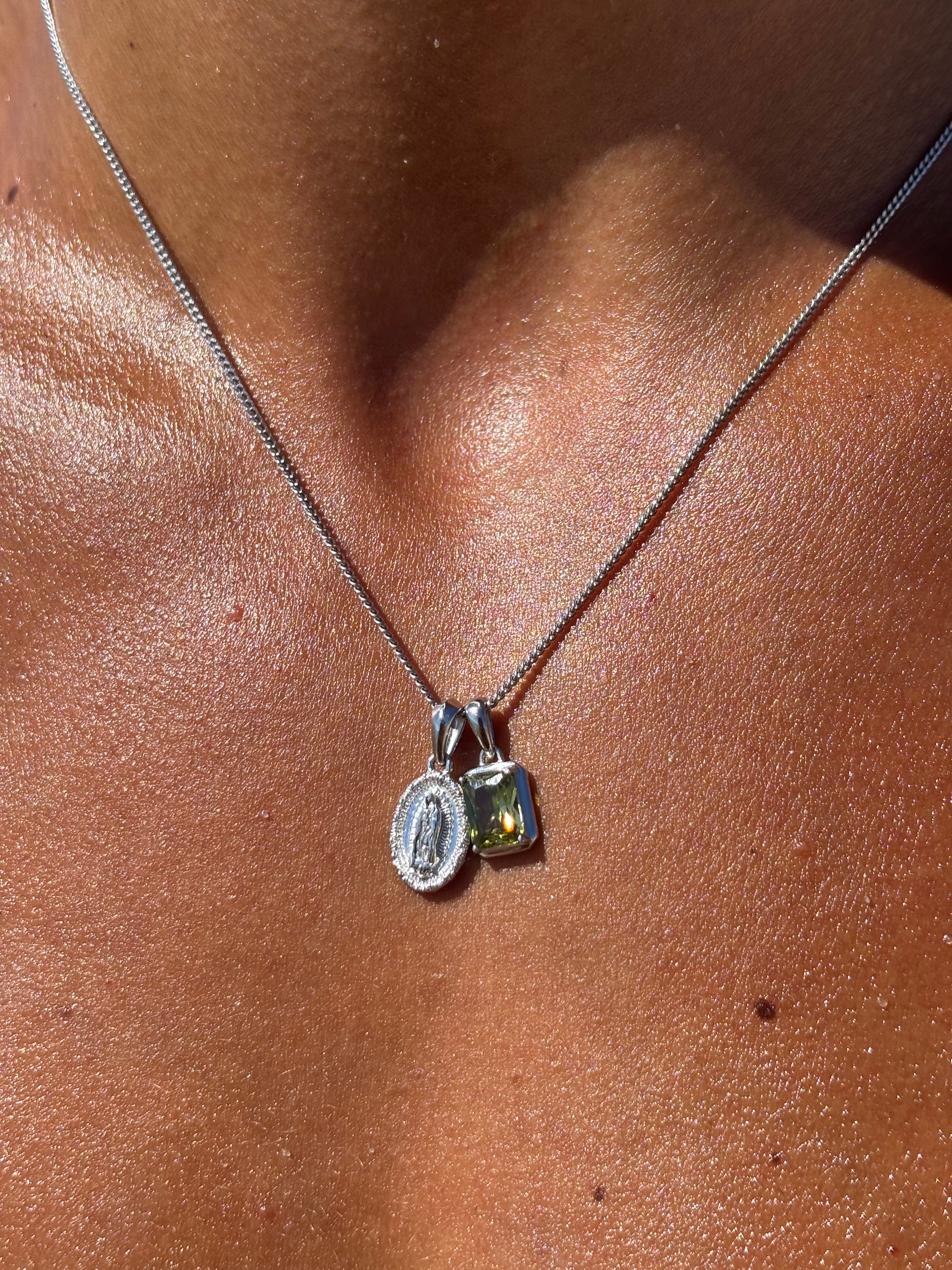 Mini Guadalupe X Mediterranean Olive stack - silver (Pre order)