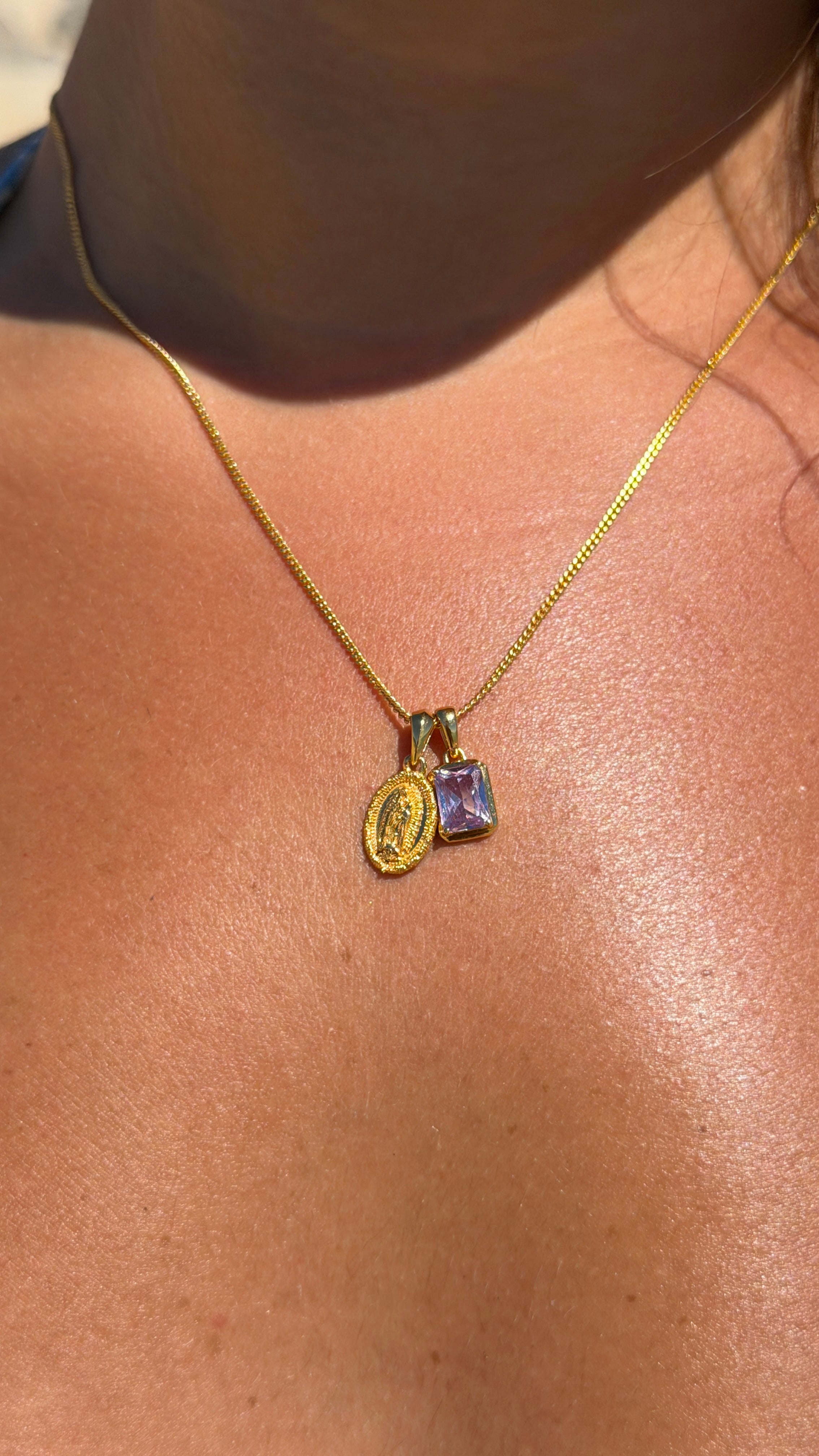 Mini Guadalupe x Lavender stone stack- Gold
