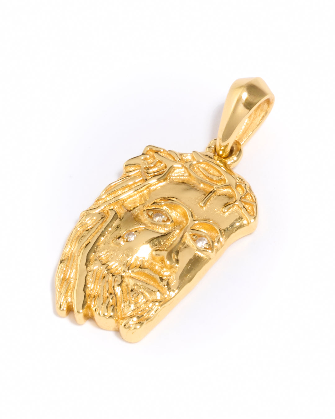 Tearing Jesus Piece Pendant - Gold