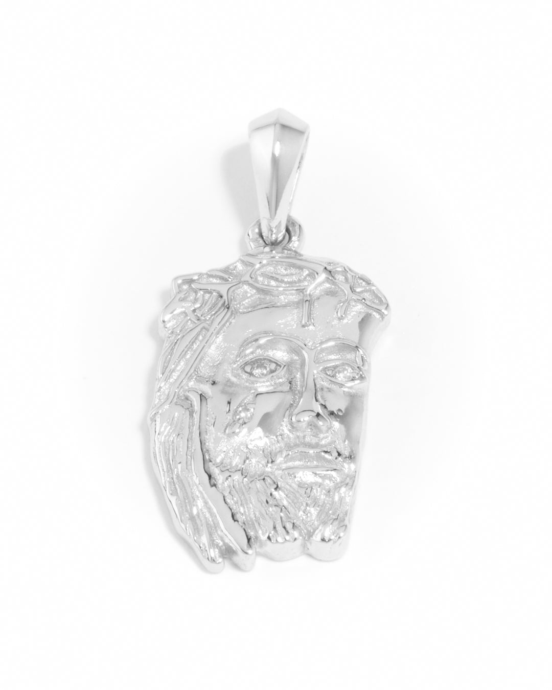 Tearing Jesus Piece Pendant - Silver