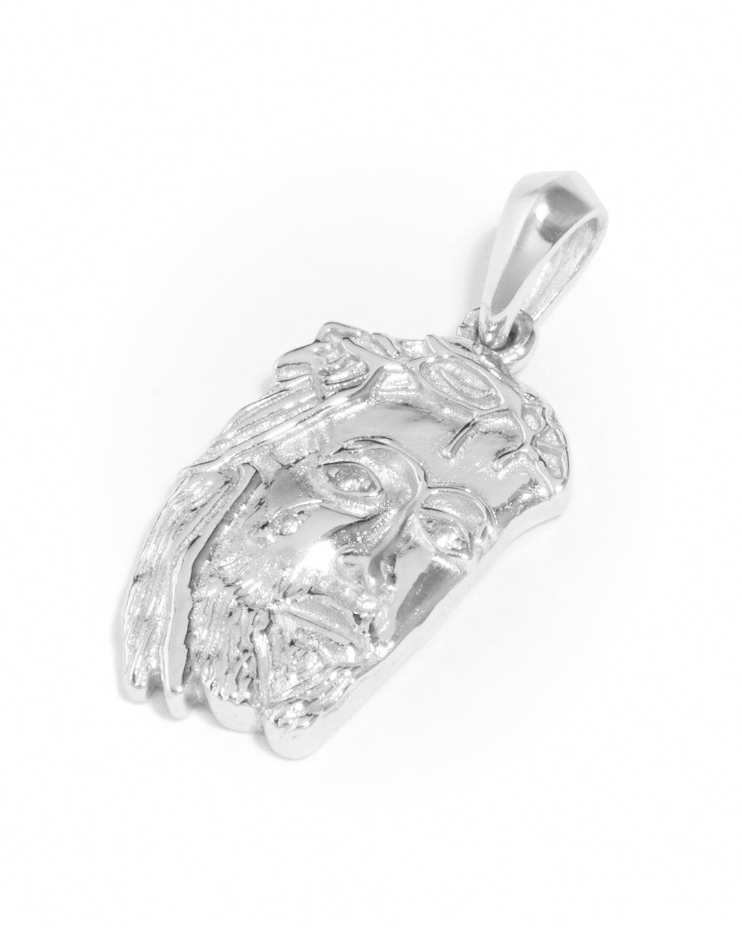 Tearing Jesus Piece Pendant - Silver