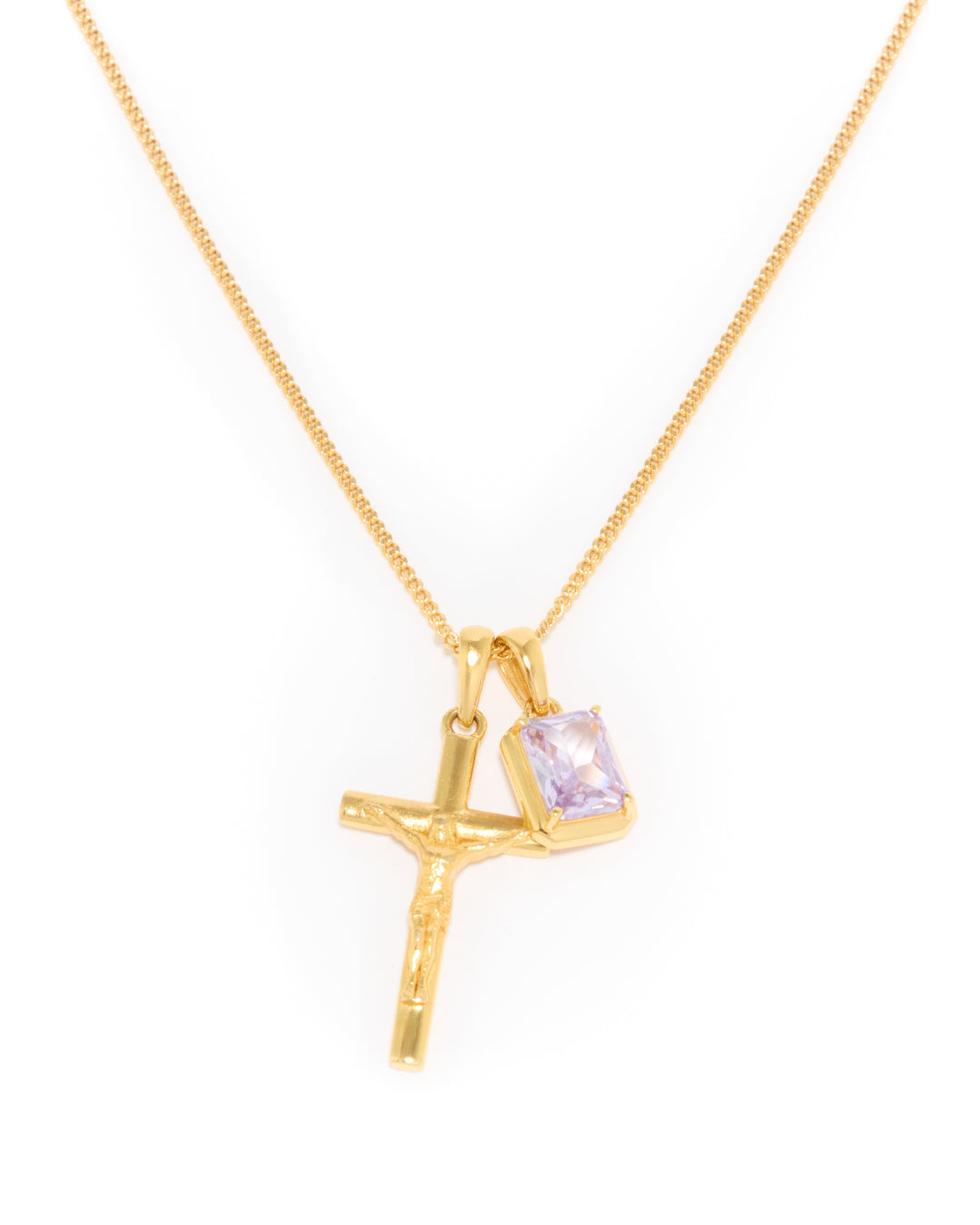 The Crucifix x Lavender stone stack - Gold