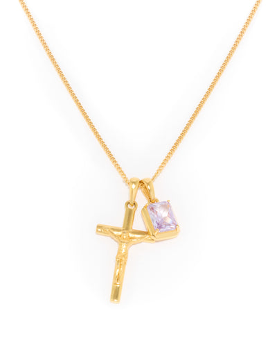 The Crucifix x Lavender stone stack - Gold