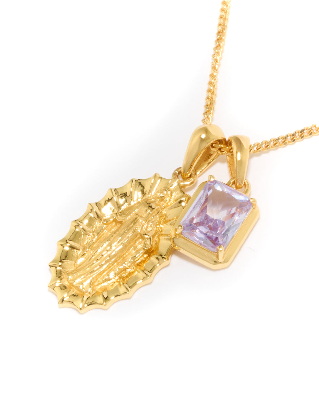 Our Lady of Guadalupe x Lavender stone stack - Gold