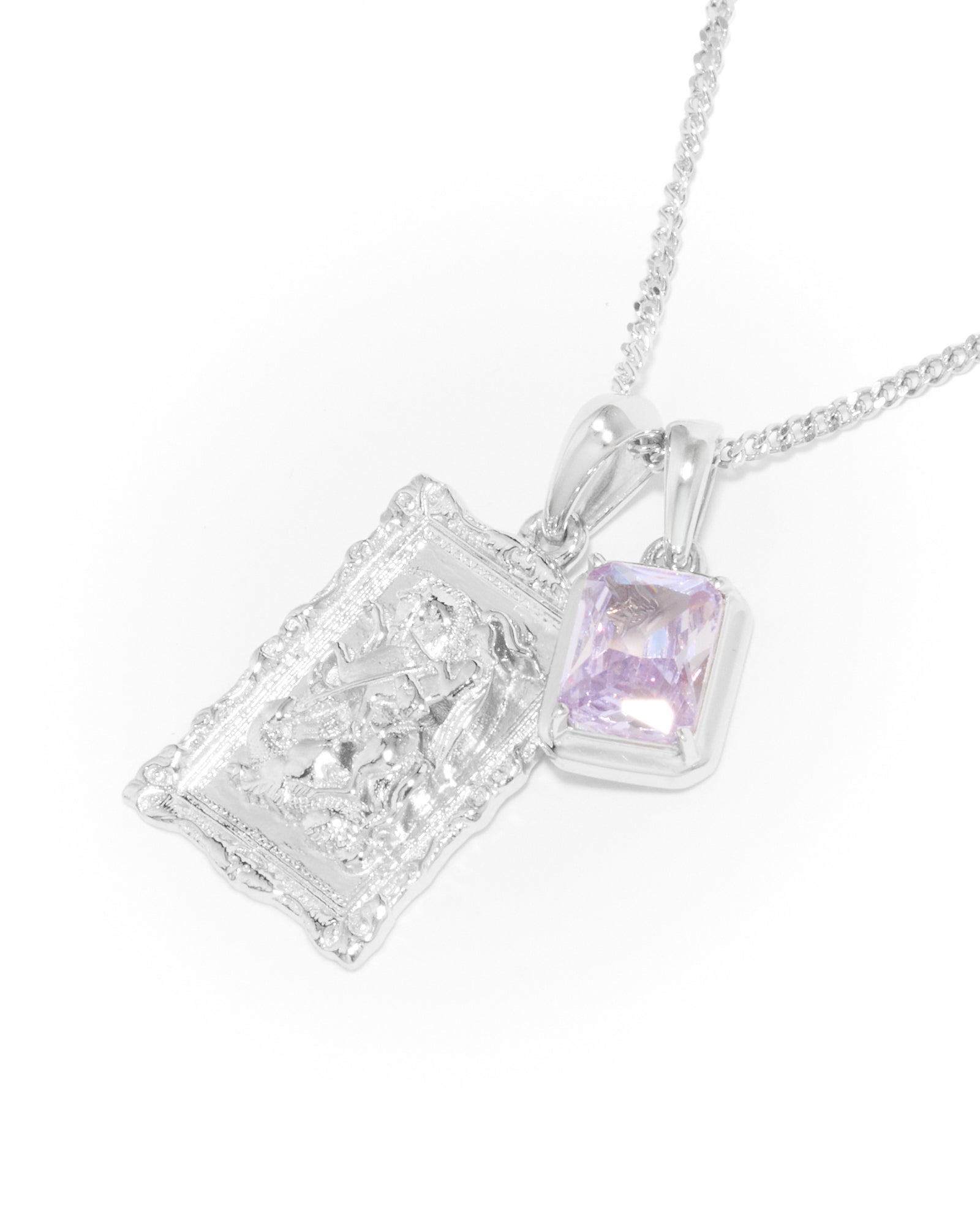 St George frame x Lavender stone - Silver