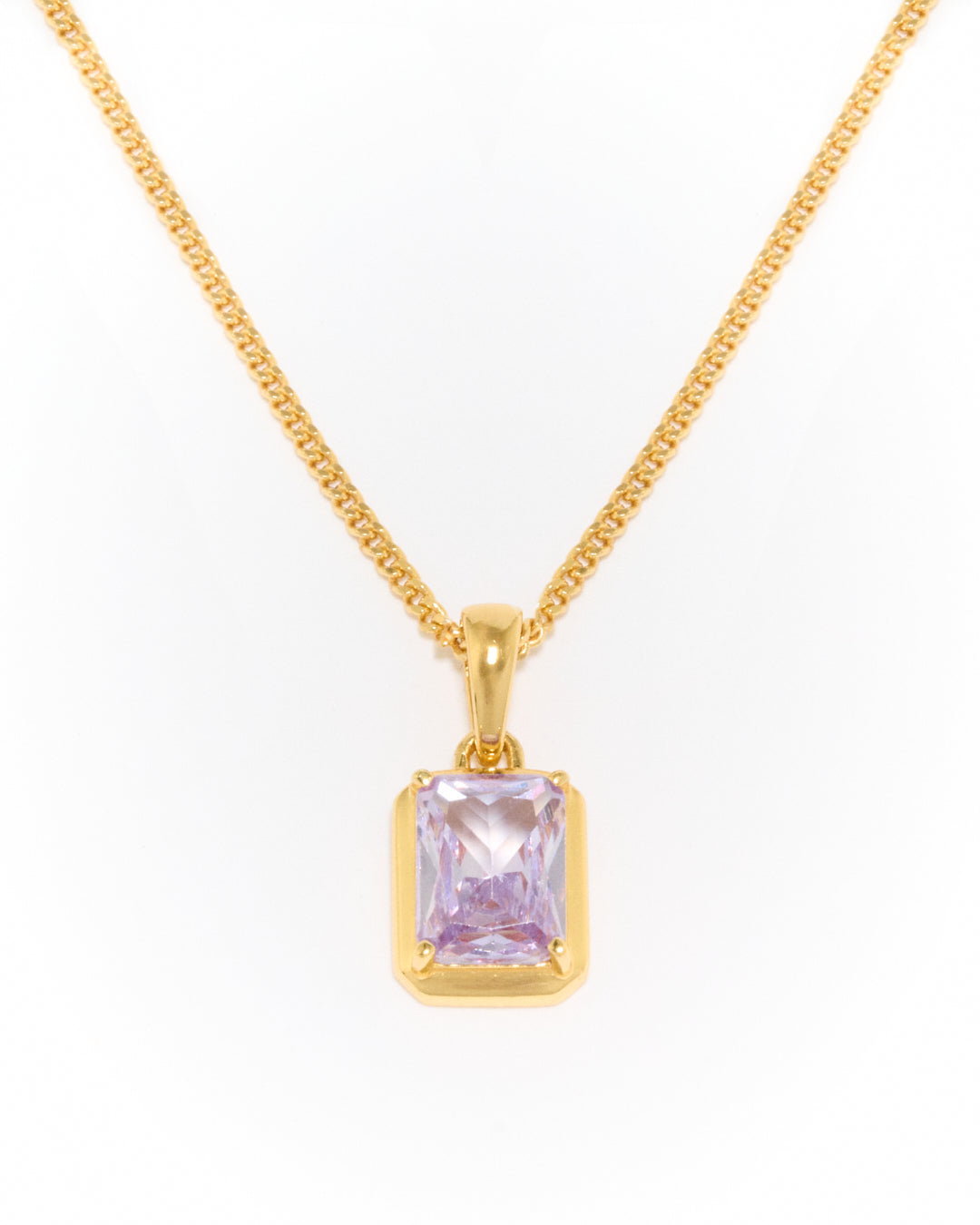 The Lavender stone chain - Gold
