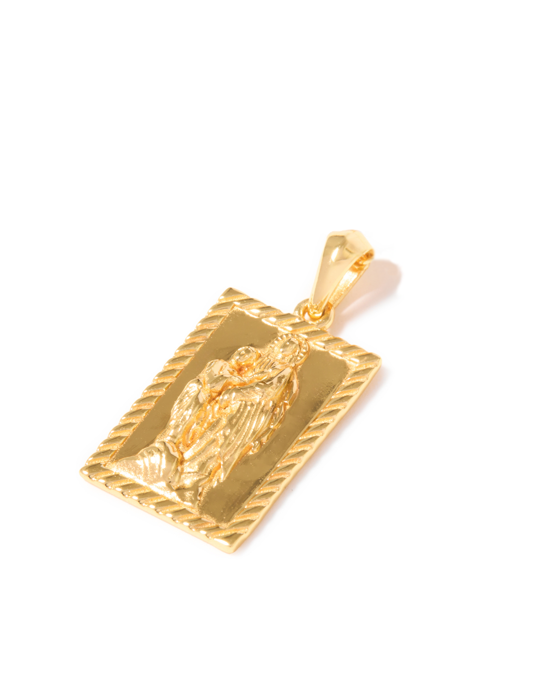 Mother Mary Frame Pendant - Gold