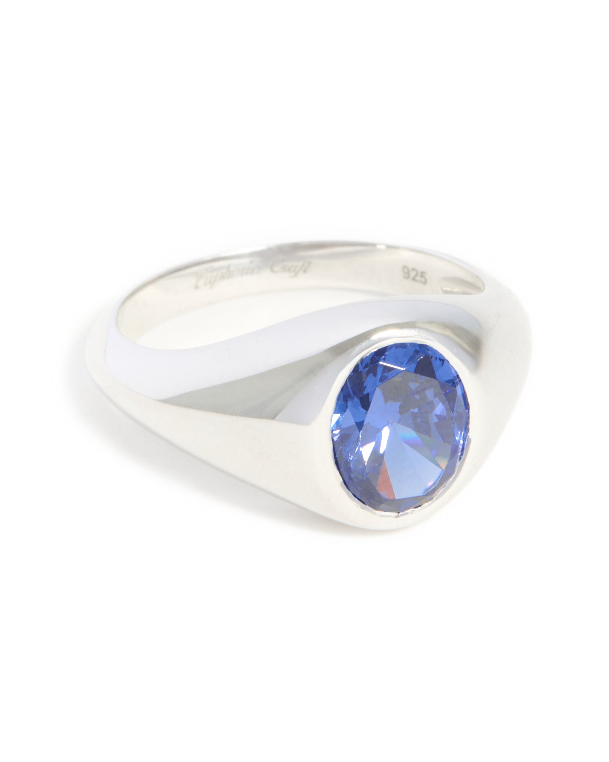 Porto Sapphire Signet ring - Silver