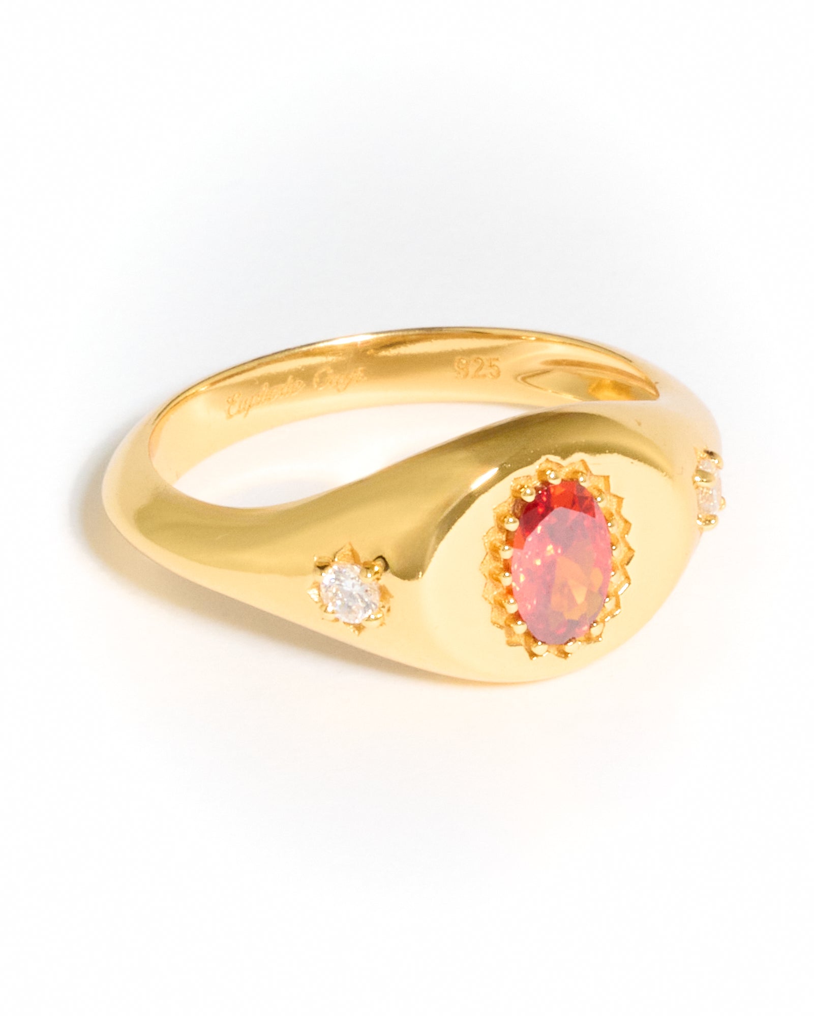 Lisbon red sky ring - Gold