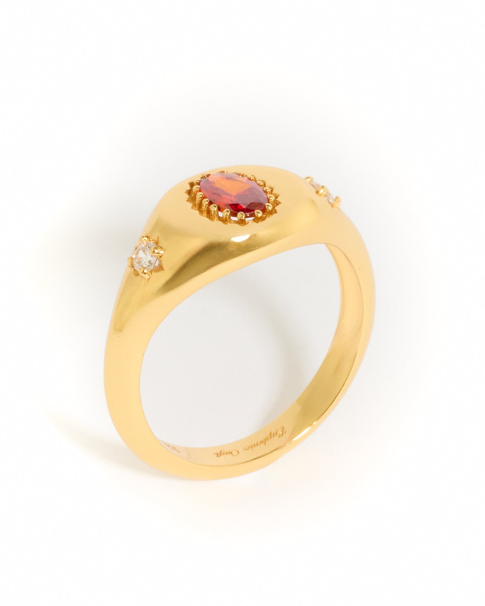 Lisbon red sky ring - Gold