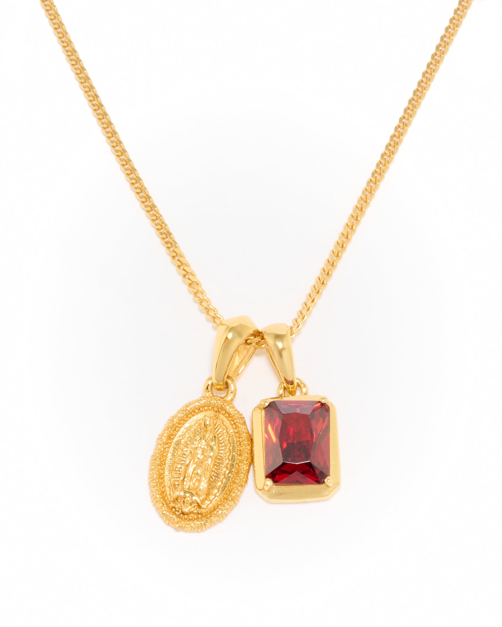 Mini Guadalupe x Lisbon red stone stack - Gold (Pre Order)