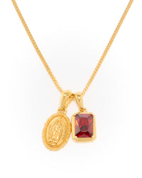 Mini Guadalupe x Lisbon red stone stack - Gold