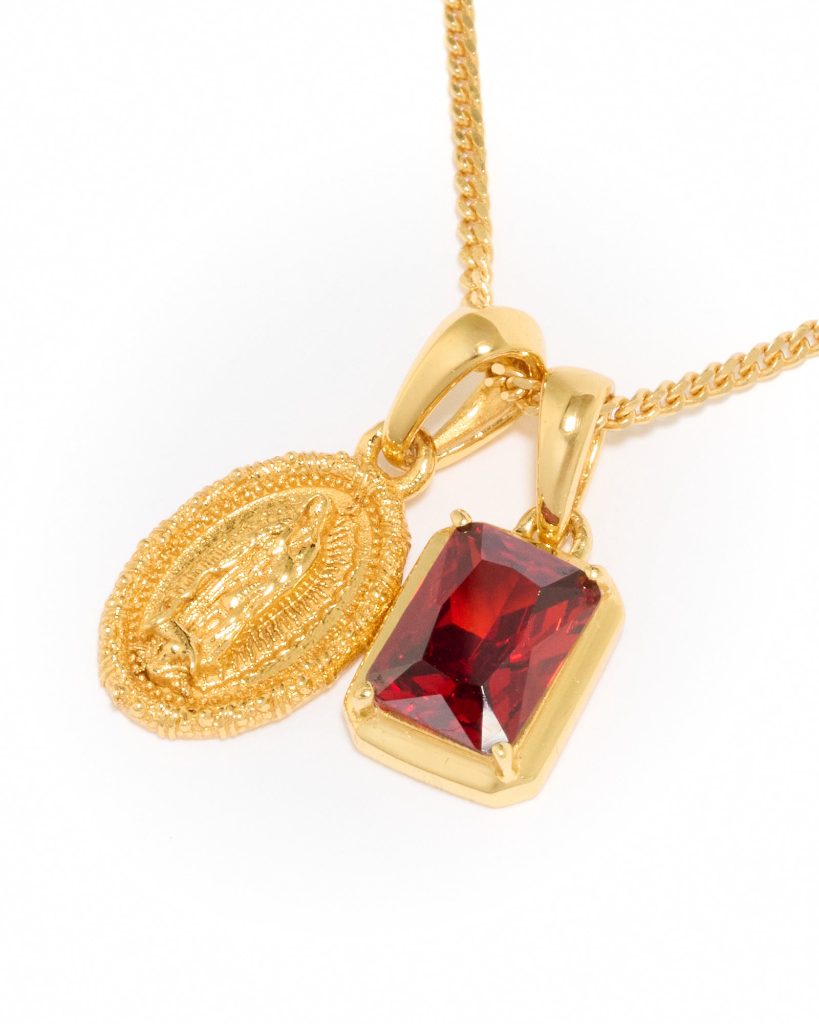Mini Guadalupe x Lisbon red stone stack - Gold (Pre Order)