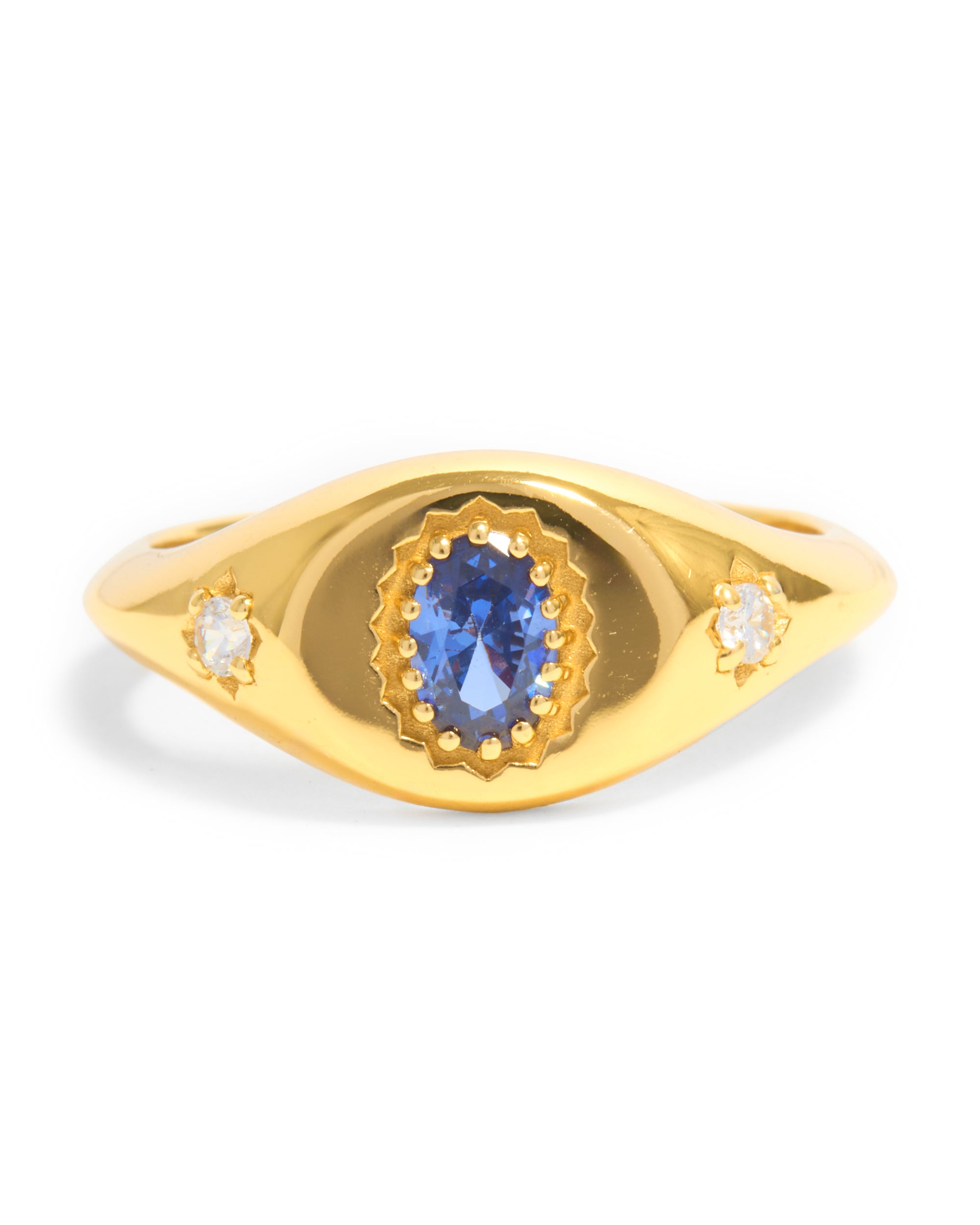 The Sapphire Sun Ring - Gold