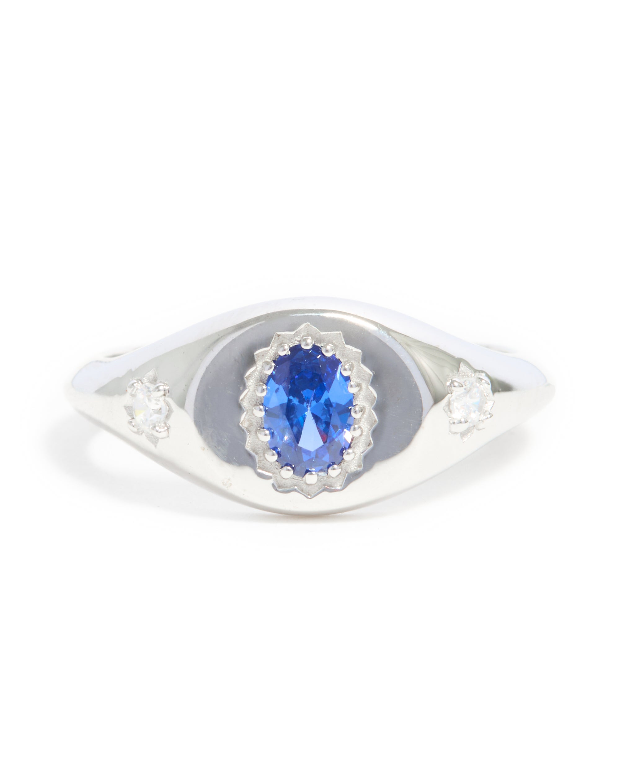 The Sapphire Sun Ring - Silver