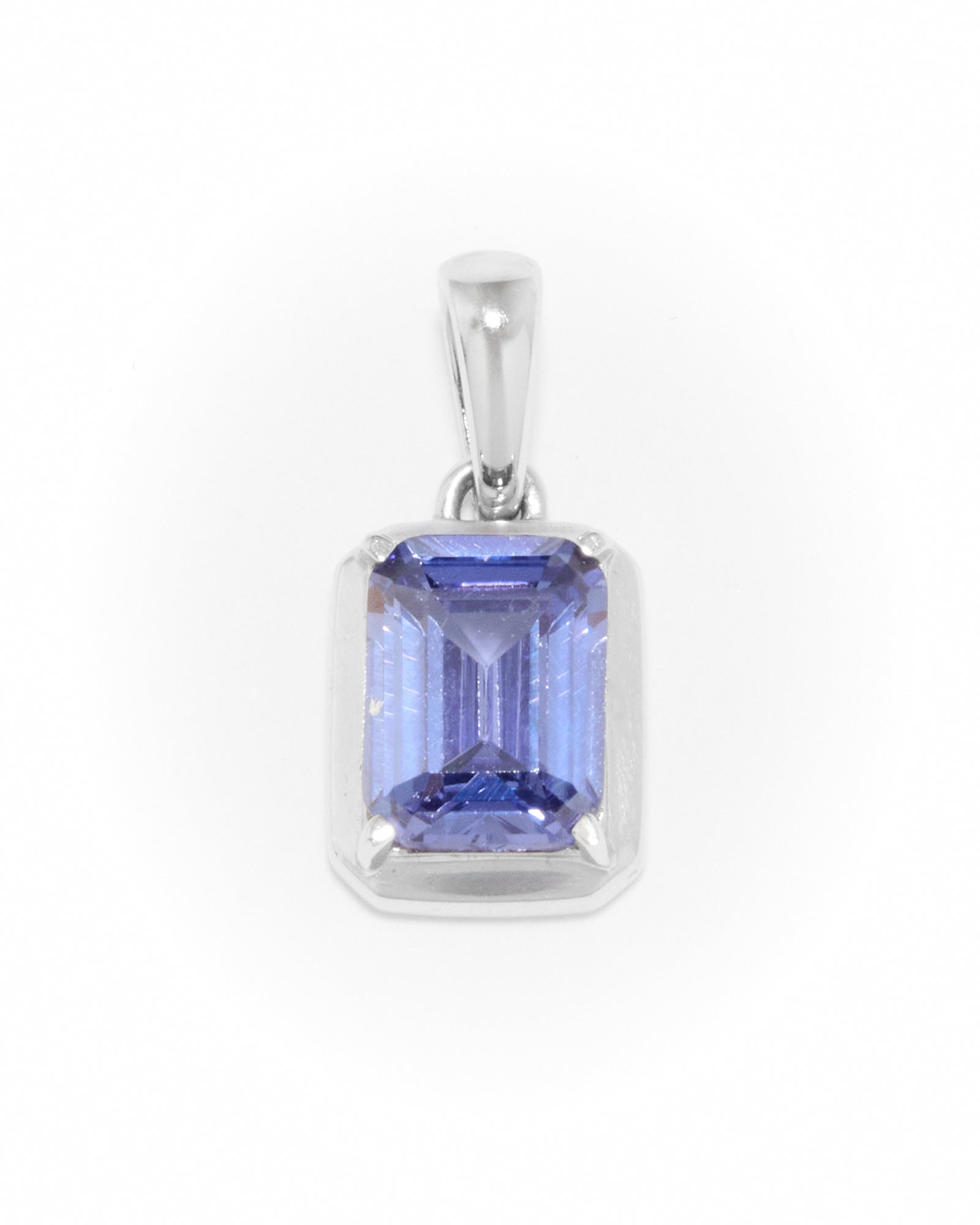 Sapphire Sea Stone Pendant - Silver