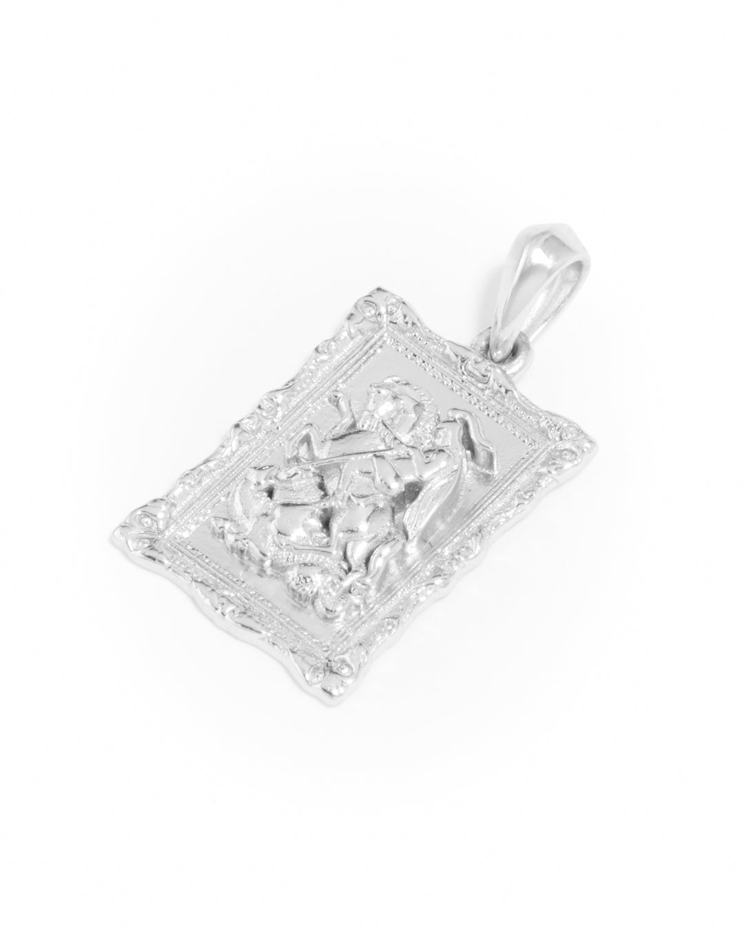St George Frame Pendant - Silver