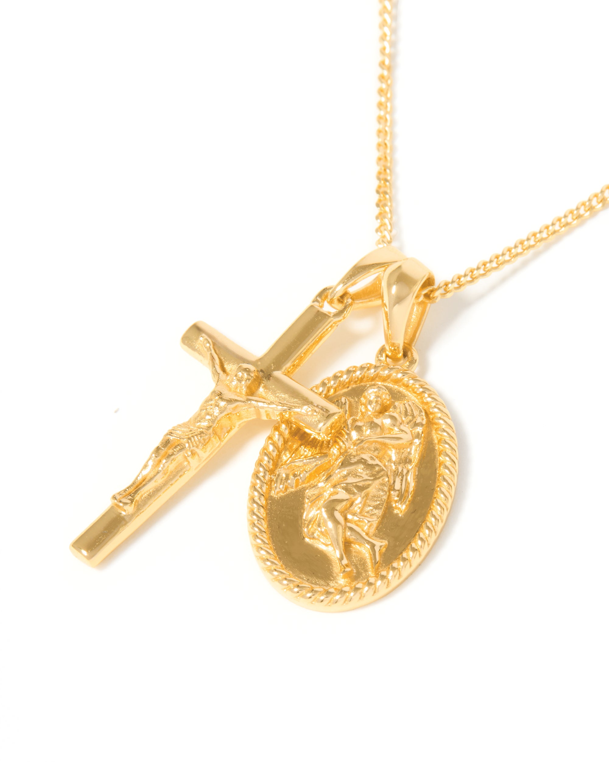 The Guardian x Crucifix Cross Stack - Gold