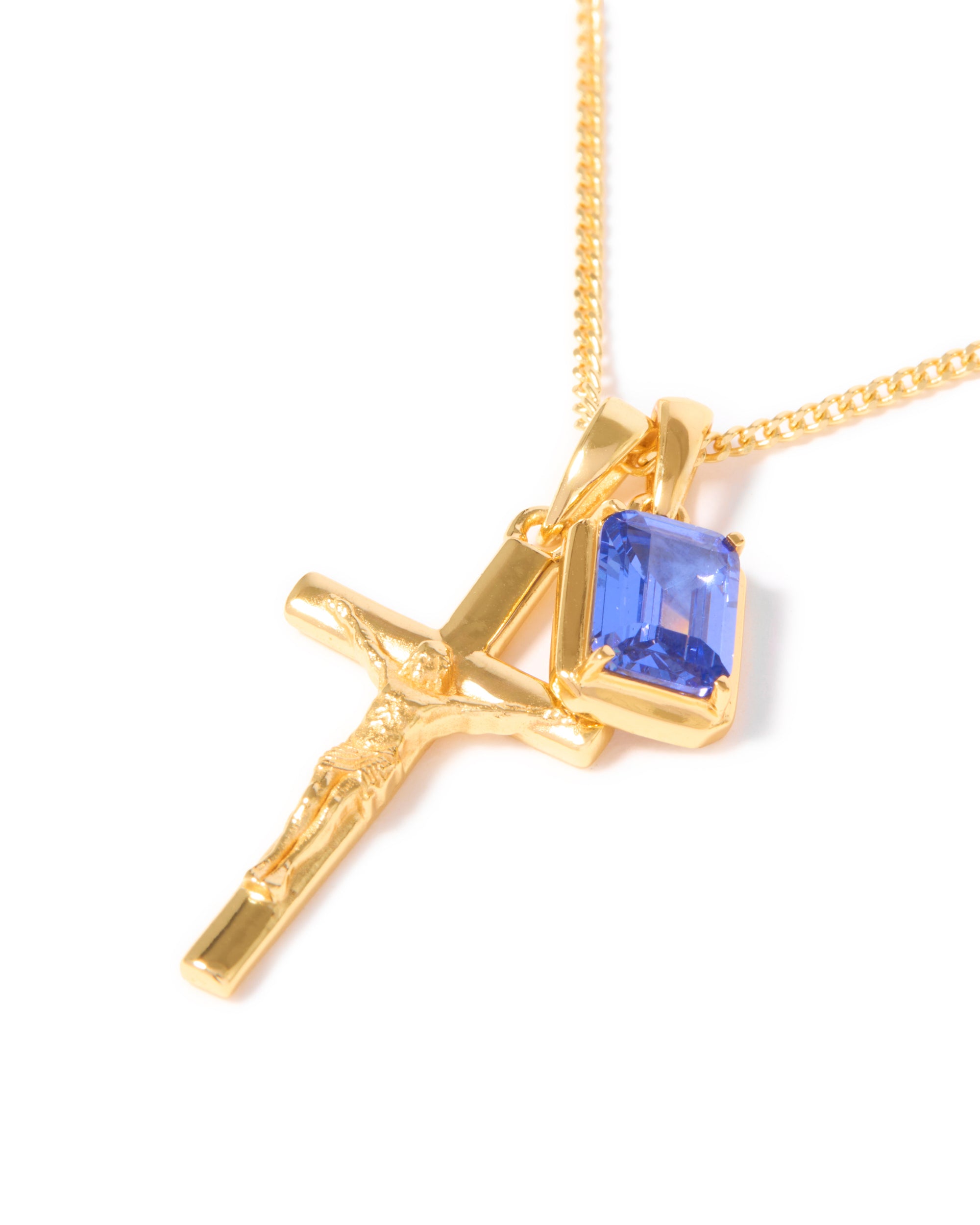The Crucifix x Sapphire Stone - Gold (Pre order)