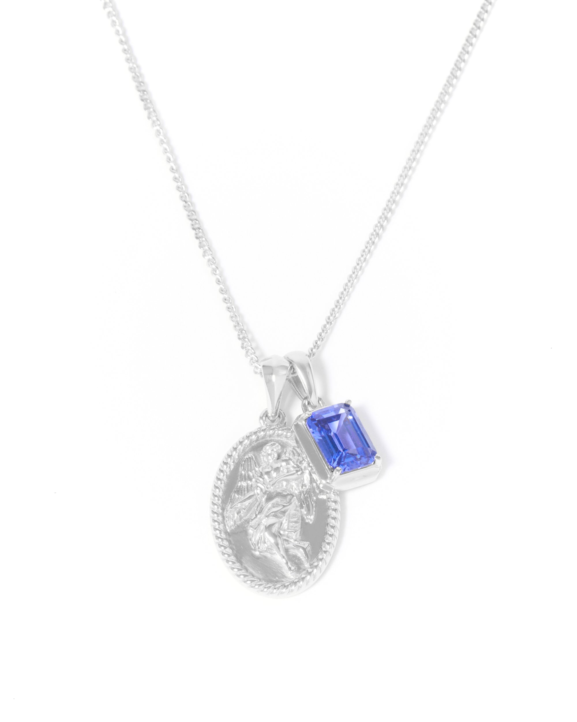 The Guardian X Sapphire Stone - Silver (Pre order)